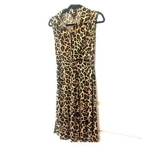 Leopard print work dress